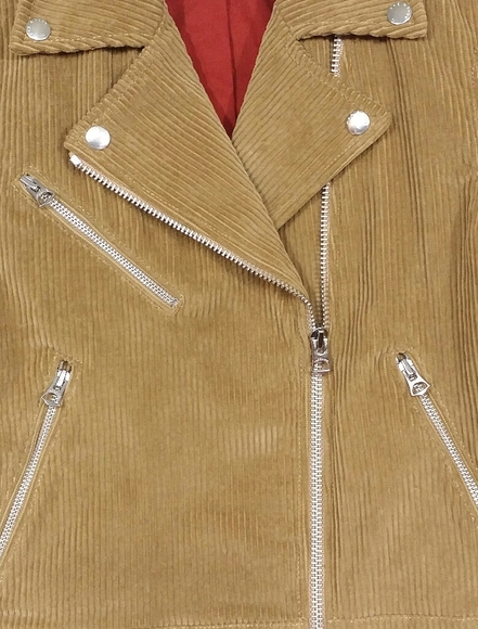 Rag Bone Medium Mercer Camel Corduroy Moto Jacket - Picture 4 of 8